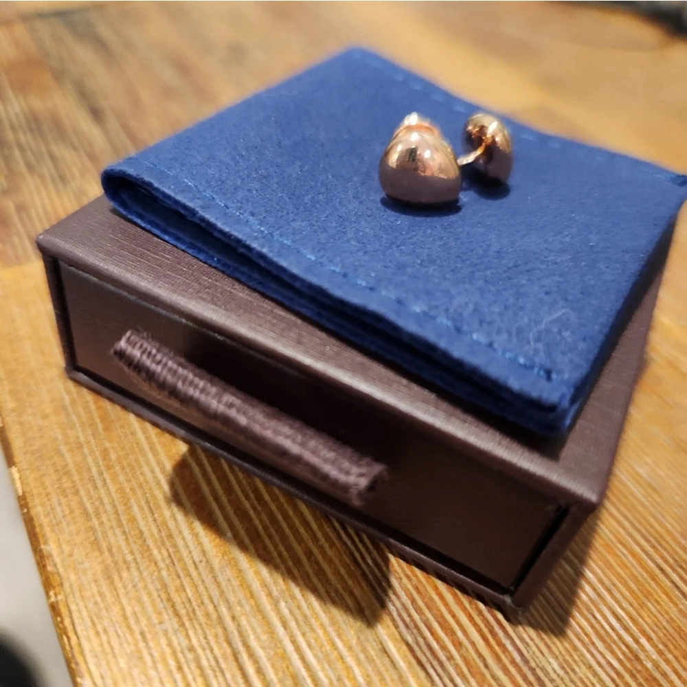 New Monica Vinader Rose Gold Stud Earrings
